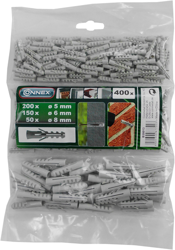 Connex plug pp 5+6+8+10mm bag 400st - b30013