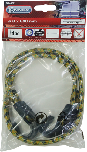 Connex verstelbare snelbinder 80cm + haken - b34077
