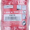 Con:p pp touw 1mm 6kg rood wit bob 100m - b34178