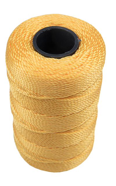 Werkzeyt pp touw 1mm 8kg geel bobijn 125m - b34179