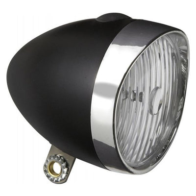 Edge koplamp retro 3 x led - met batterijen- zwart chroom (werkplaatsverpakking)