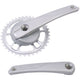Gazelle crankset 38t. aluminium staal zilver 371315200