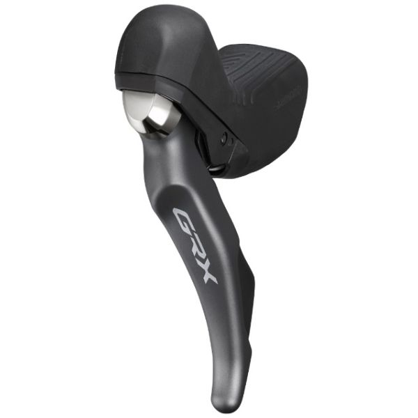 Versteller (links) met remhendel 2 speed Shimano GRX ST-RX810 voor schijfremmen