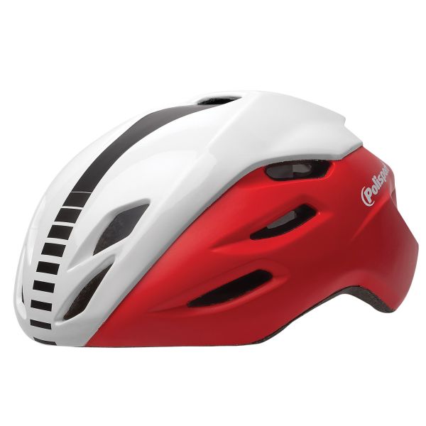 Polisport helm Aero Road mat rood glans wit zwart L 58-61cm