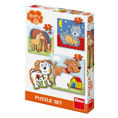 puzzel – baby: dieren op de boerderij – 3 tot 5 stukjes