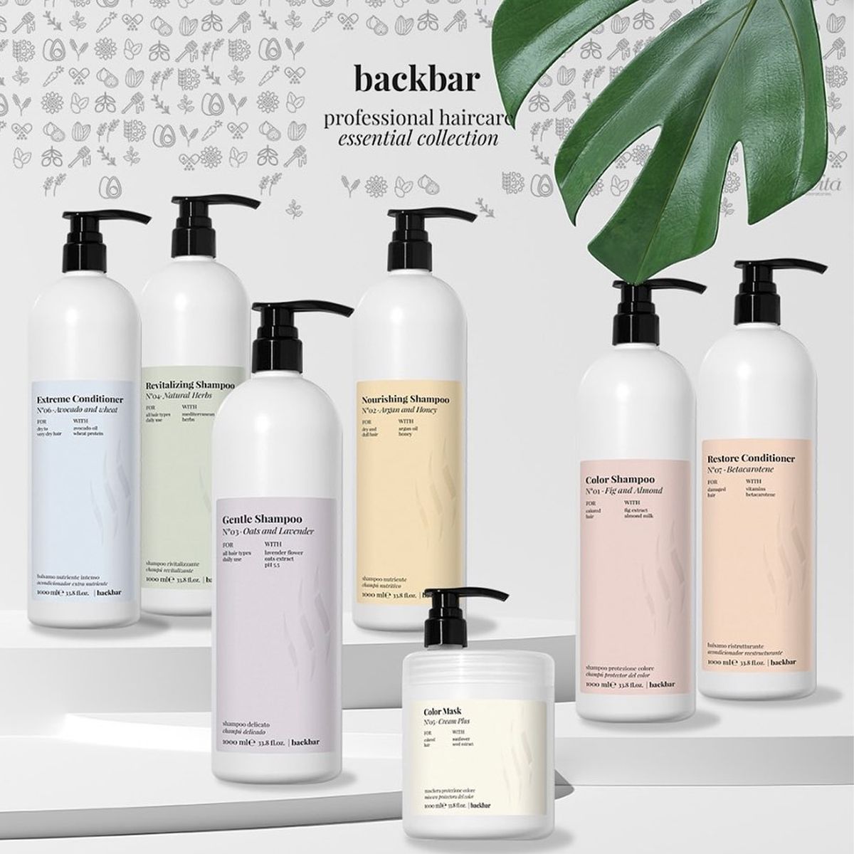 Farmavita backbar color shampoo n°01 fig and almond 1000ml