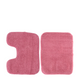 Badkamermat set pink 2-delig