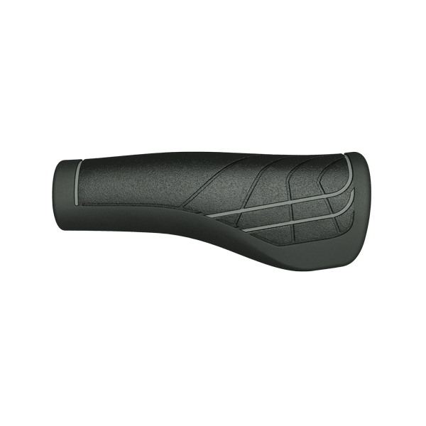 Herrmans LINE DD36 - Ergonomisch verstelbaar fiets handvat zwart grijs 124 90mm
