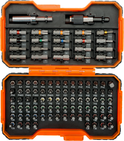 Bahco 59 s100bc-ip bitset | 100-delig | voor gleuf-, phillips®, pozidriv®, hexagon, robertson en torx | 59 s100bc-ip