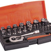 Bahco doppenset 1 4 | zeskant | inch-maten | inclusief bits en bithouder - 25-delig - koffer - sl25af