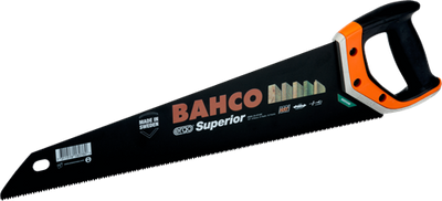 Bahco handzaag met rubberinleg in grip. dubbel getand 22 hardpoint