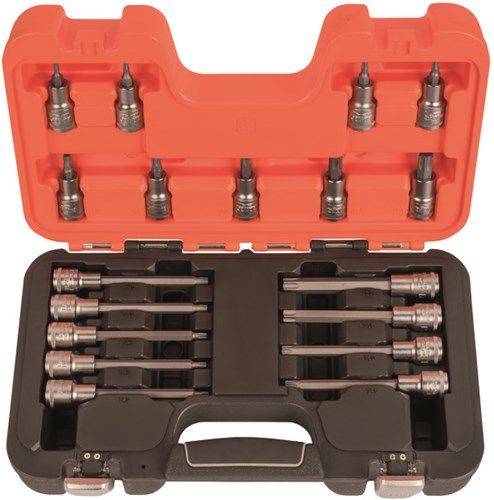 Bahco schroevendraaierdopsleutels 1 2 | zeskant | torx® bits - 18-delig - koffer - s18torx