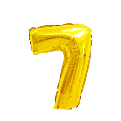 Ballon folie cijfer 7 goud 45cm