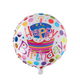 Ballon folie happy birthday wit taart ø46cm