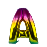 Ballon folie letter a rainbow 86cm - afbeelding 1