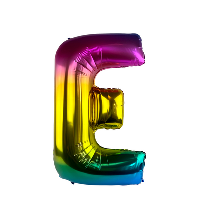 Ballon folie letter e rainbow 86cm