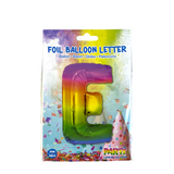 Ballon folie letter e rainbow 86cm - afbeelding 2