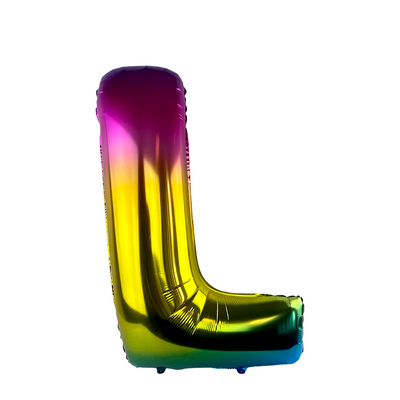 Ballon folie letter l rainbow 86cm