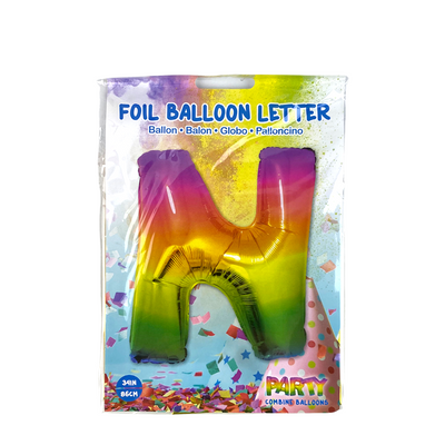 Ballon folie letter n rainbow 86cm