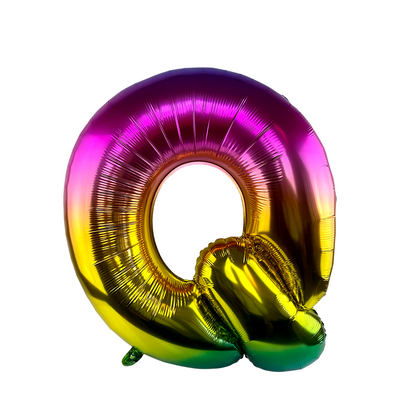 Ballon folie letter q rainbow 86cm
