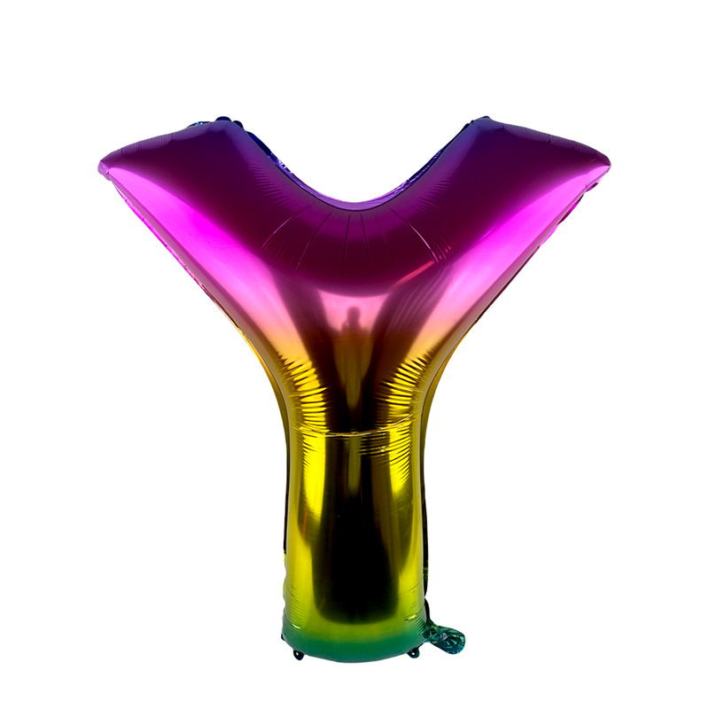 Ballon folie letter y rainbow 86cm