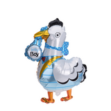 Ballon folie ooievaar baby boy 67x72cm - afbeelding 1