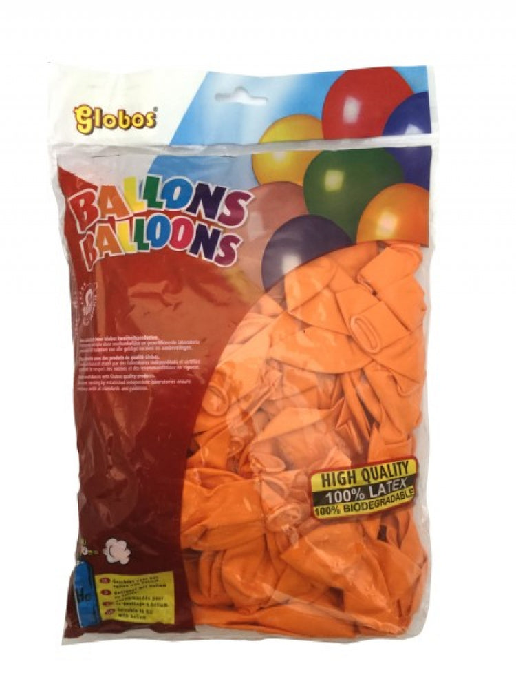 Globos ballonnen oranje (nr.12 100 stuks in zak)