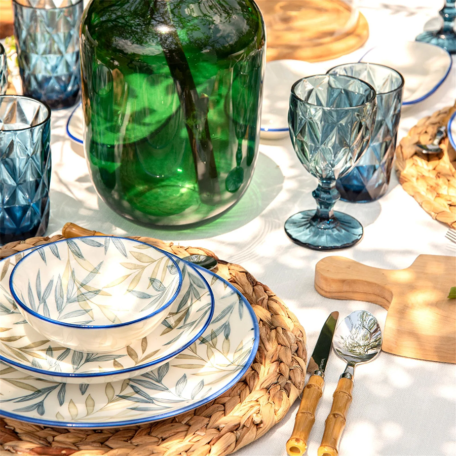 Bambum serviesset fondo blauw 12-delig