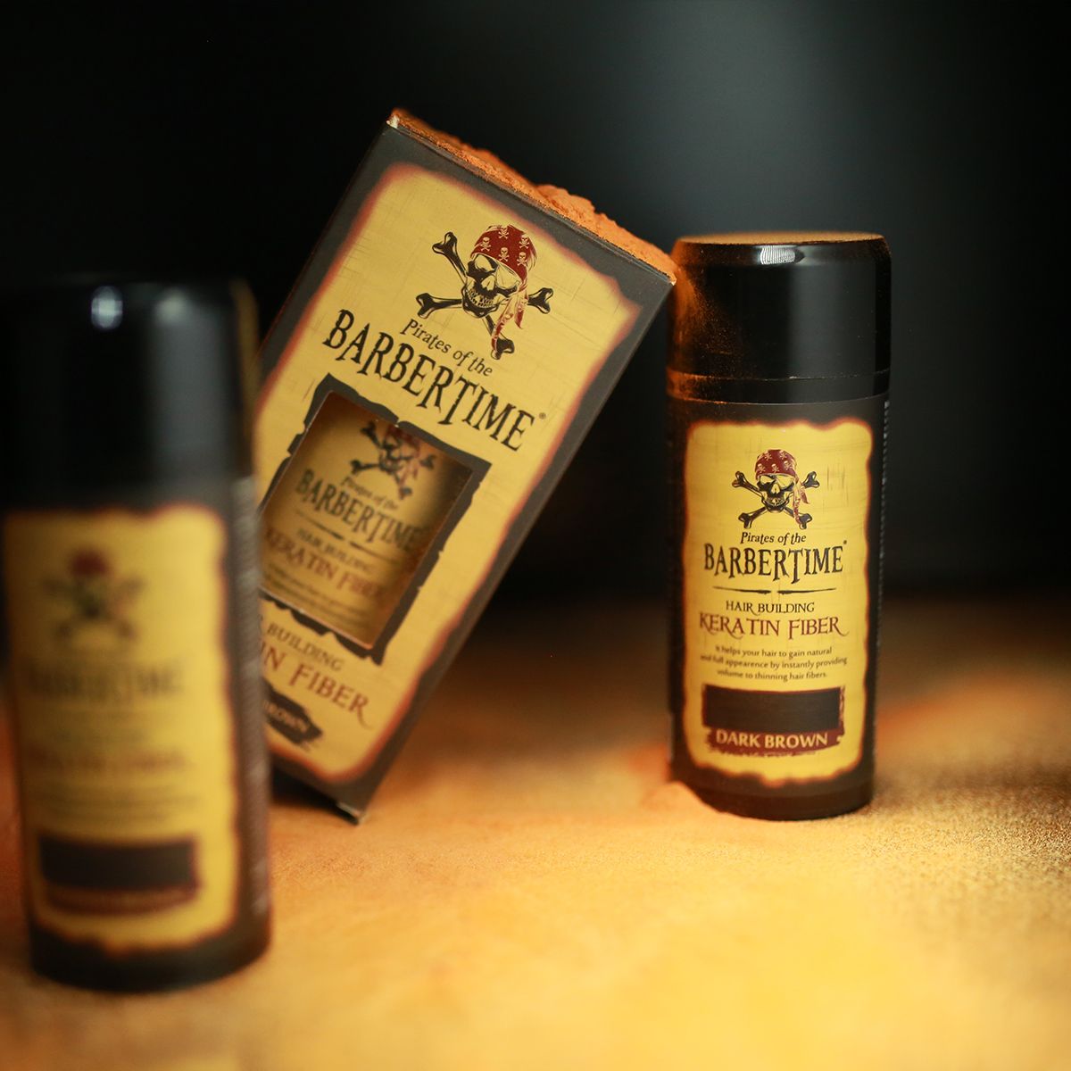 Barbertime hair building keratin fiber dark brown 21gr.