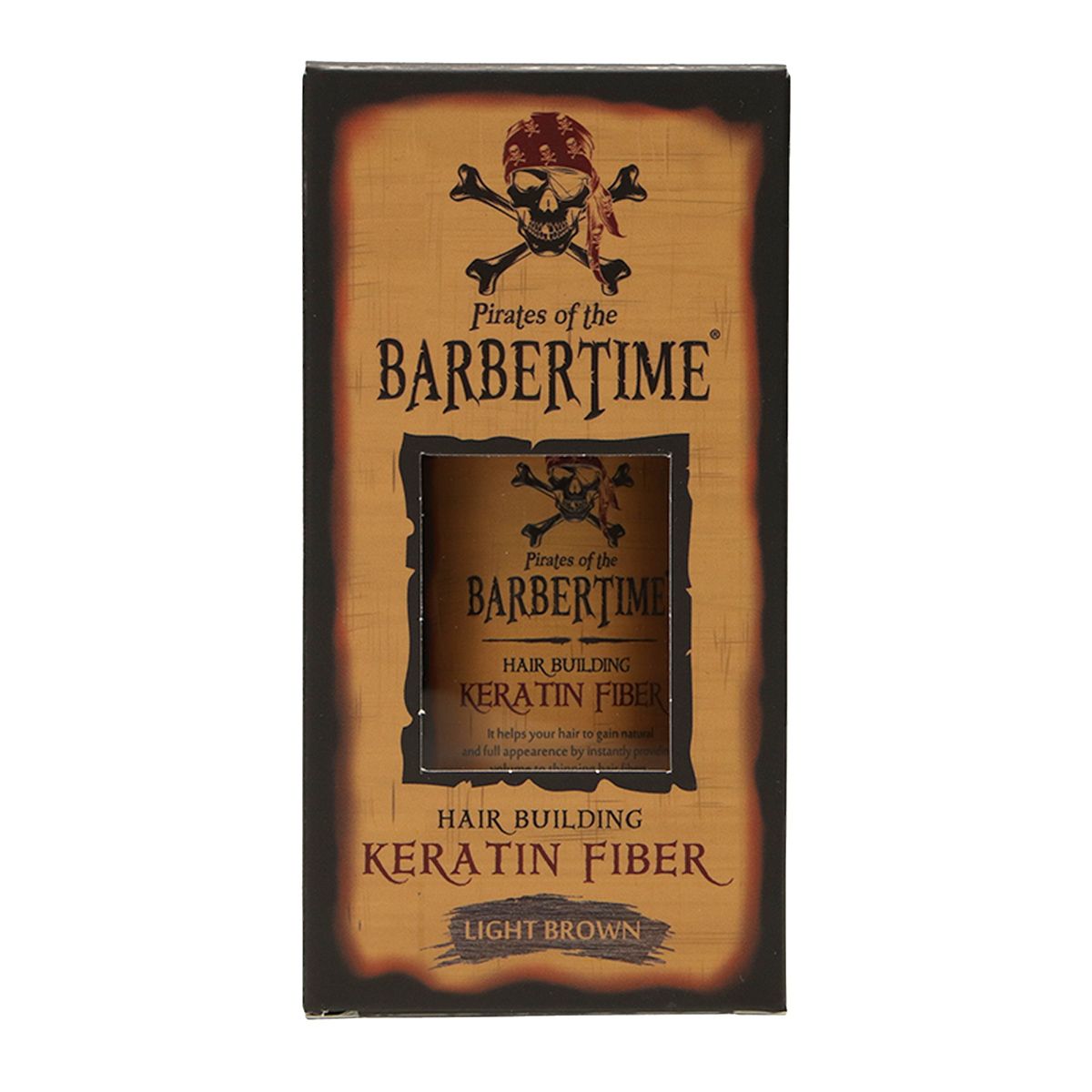 Barbertime hair building keratin fiber light brown 21gr.