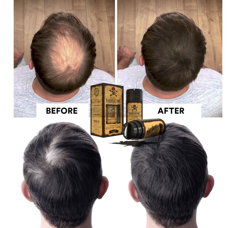 Barbertime hair building keratin fiber medium brown 21gr.