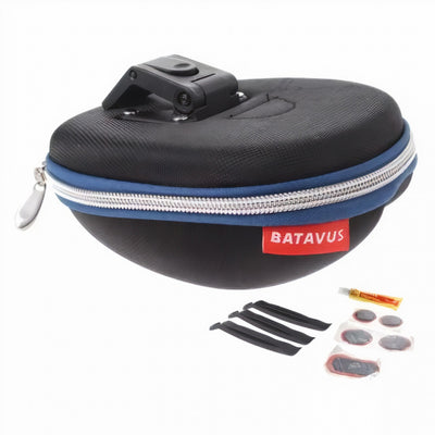 Batavus Zadeltas met inhoud Klick 1,3 liter zwart blauw