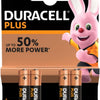 Duracell plus power duralock alkaline aaa lr03 blister a 4 stuks