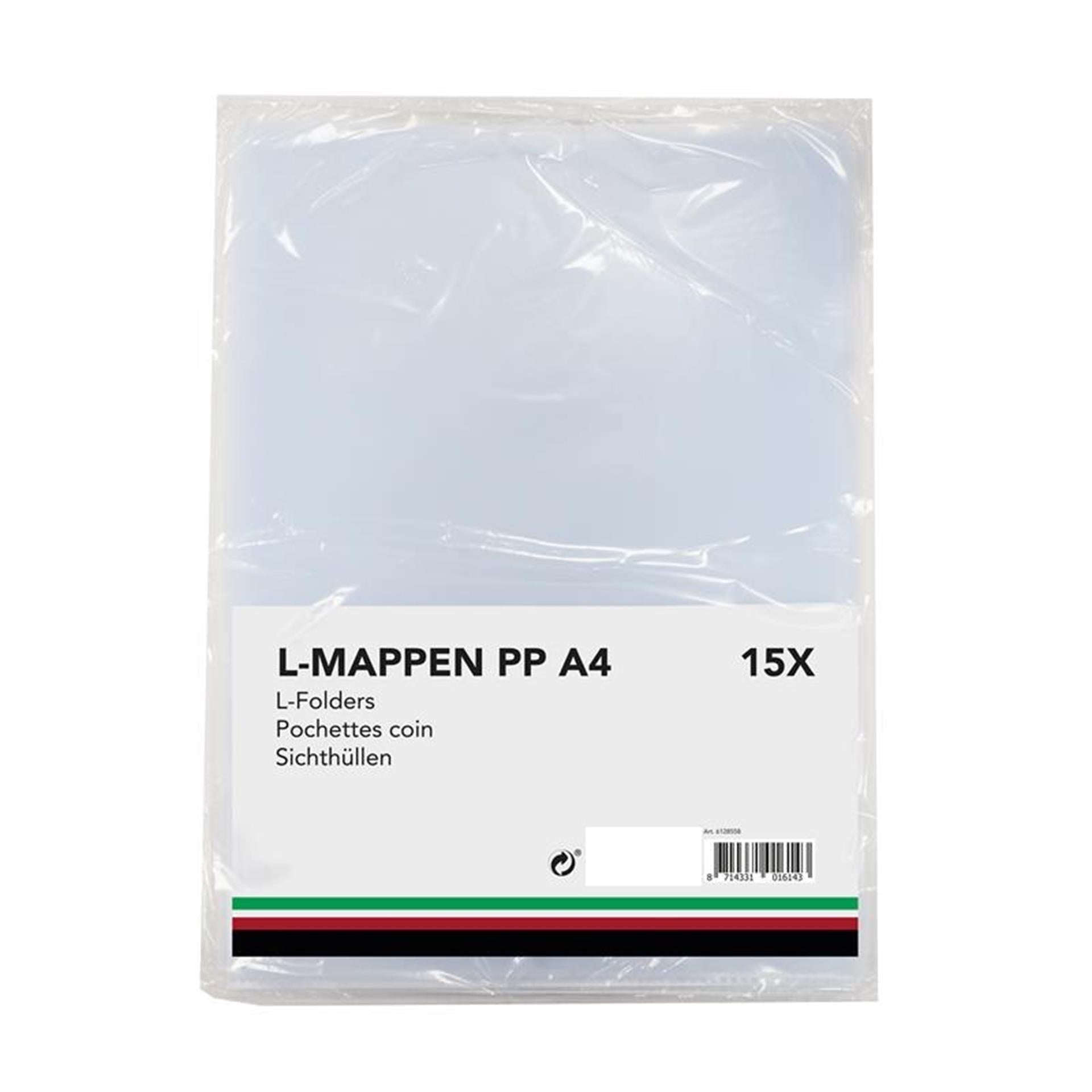 L-mappen pp a4 pak a 15 stuks