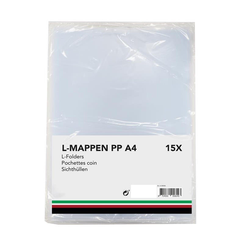 L-mappen pp a4 pak a 15 stuks