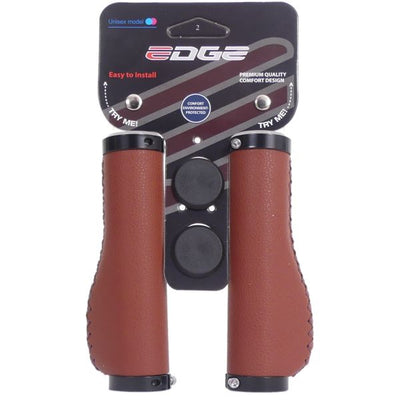 Edge handvatset leer incl lockring - camel brown- 135 135mm (winkelverpakking)