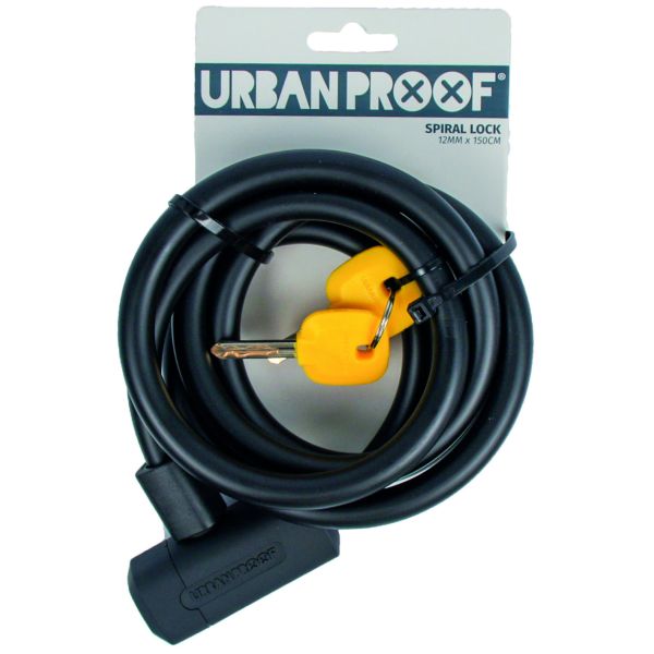 Urbanproof spiraalslot 12mm*150cm zwart