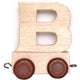 Bongers speelgoed houten letter b met wieltjes 6 cm hoog