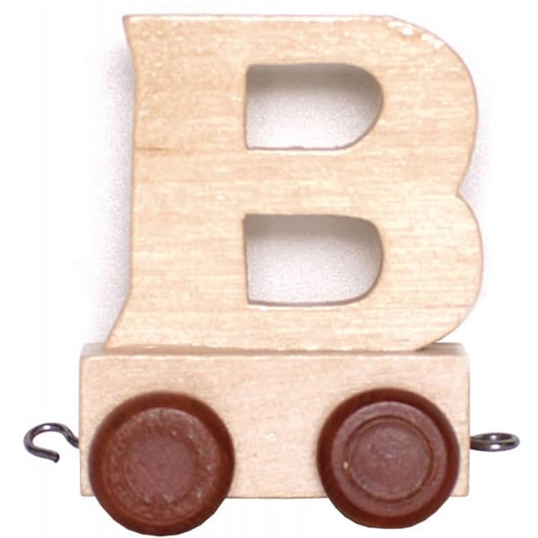 houten letter b met wieltjes 6 cm hoog