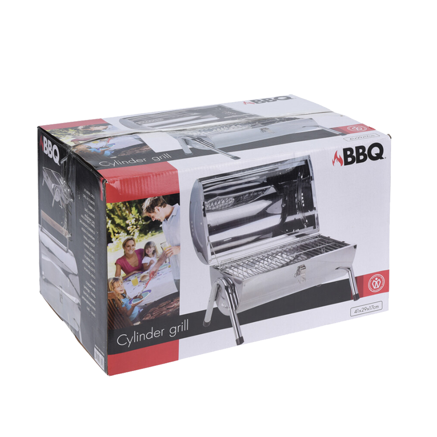 Bbq barbecue cylinder rvs 41x29x17cm