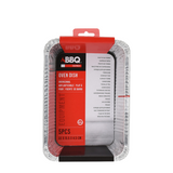 Bbq barbecue ovenschaal aluminium 22x15,5x4,5cm 5 stuks - afbeelding 1