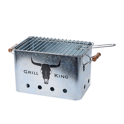 Bbq barbecue zilver 32x20x20cm