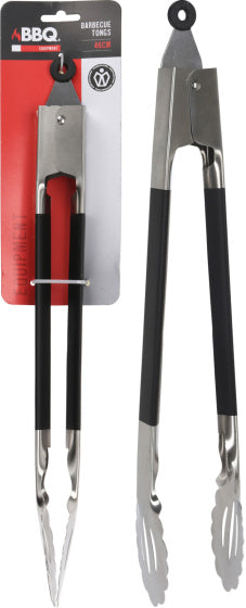 Bbq Barbecue Tang met Antislip RVS 46 cm Zwart