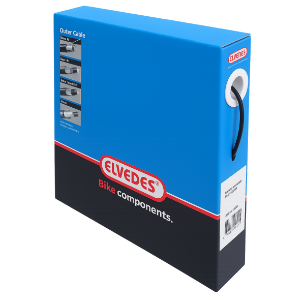 Schakel buitenkabel Elvedes met voering 30 meter Ø4,2mm - zwart (30 meter in doos)