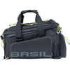 Basil Miles XL Pro bagagedragertas - waterdicht - sportief - zwart lime - 9-36L - MIK RT adapterplaten