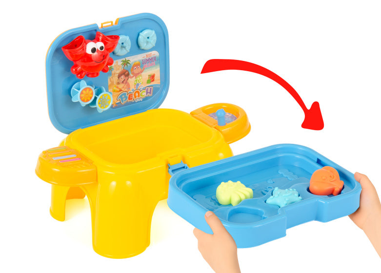 Beach toys compact zand- en watertafel met accessoires 16-delig