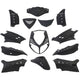 Edge plaatset 13-delig voor peugeot speedfight 2 - mat zwart