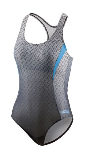 Beco Badpak dames polyester grijs blauw mt 46