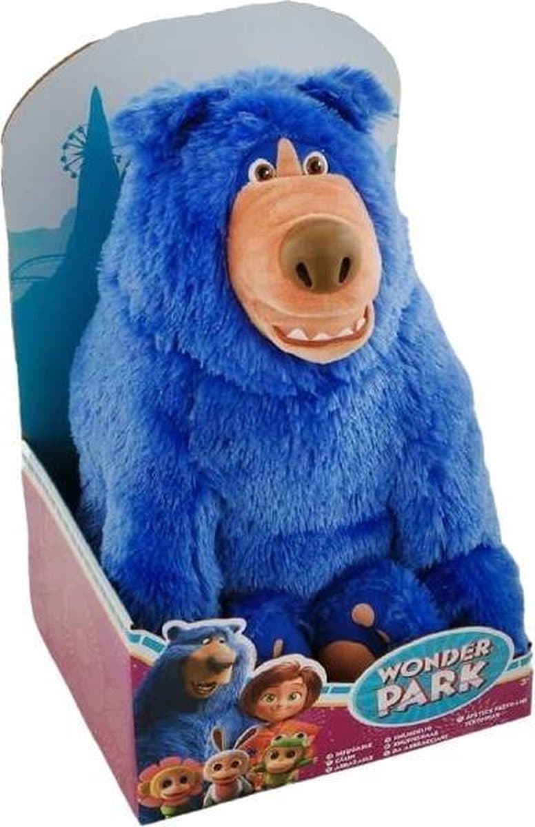 Jonotoys knuffelbeer boomer uit de serie wonderpark, 35 cm groot