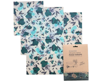 Beewise vegan food wraps - set van 3 - blauw